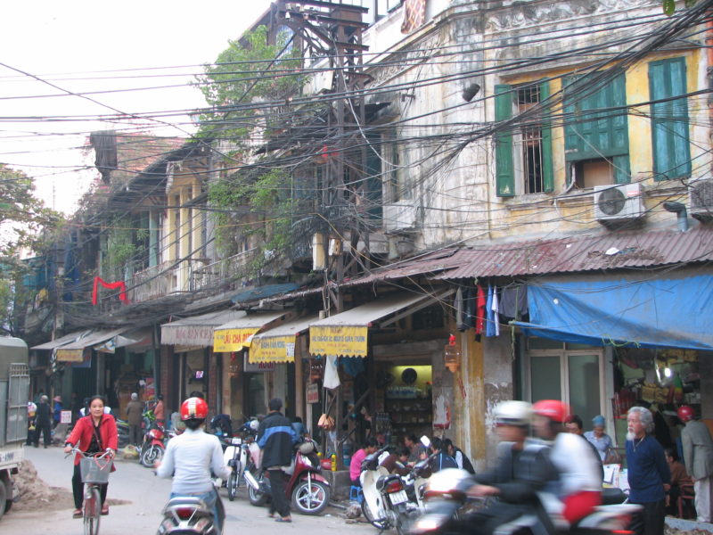 Eat like a Hanoian - Sitting on the sidewalks while munching on your tasty Bun Cha